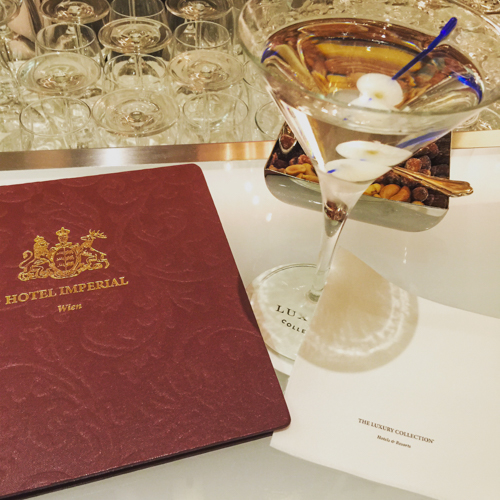 Plymouth Gibson cocktail at the Hotel Imperial in Vienna