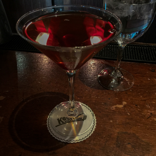 Rob Roy cocktail at Keen's Steakhouse, NYC.