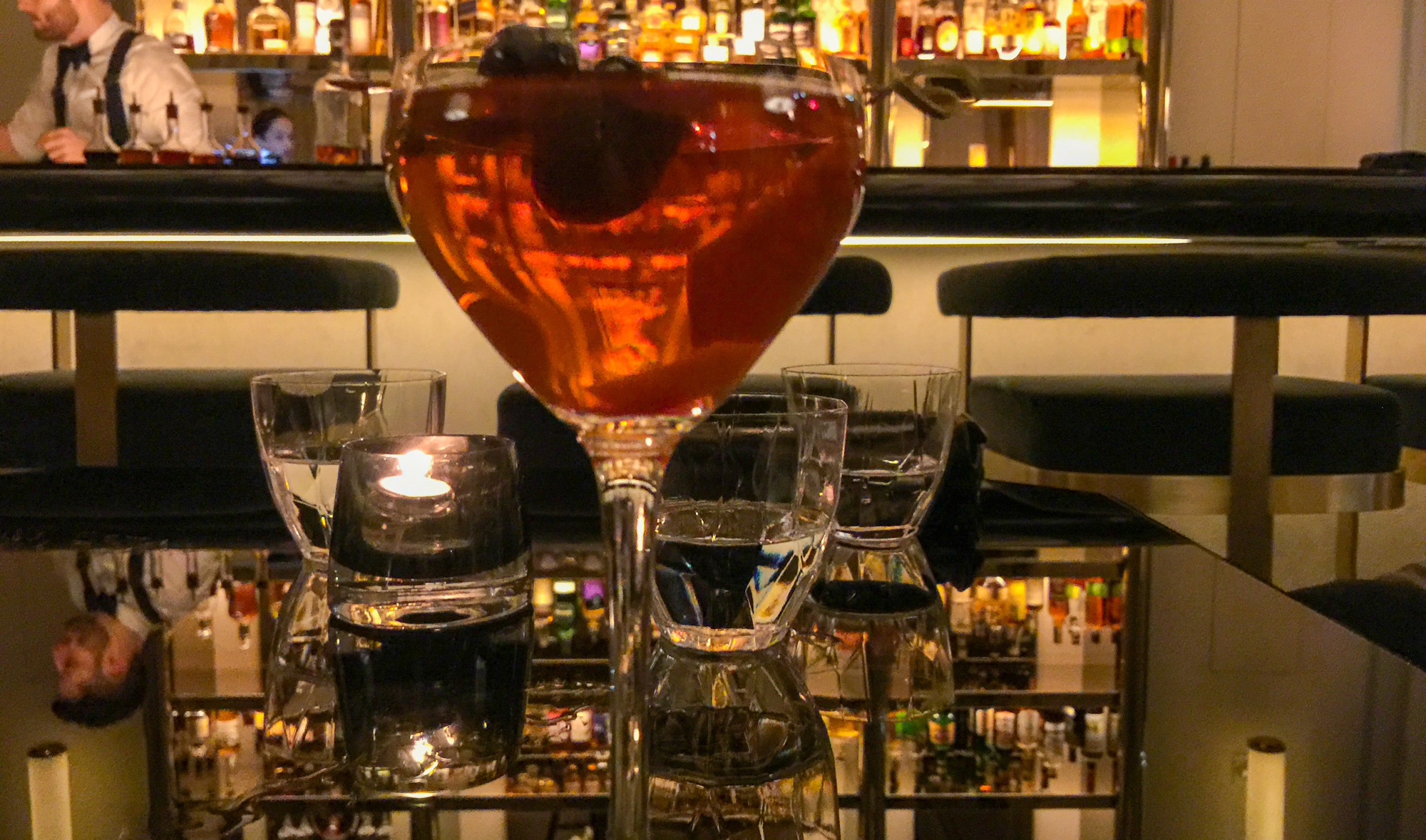 Robert Burns cocktail at Bar Shun in NYC.