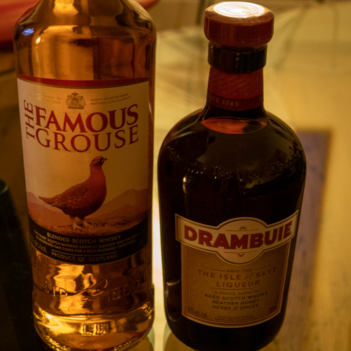 Scotch and Drambuie.