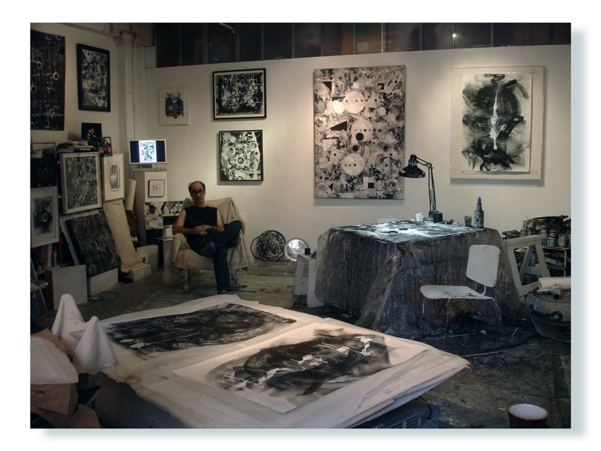 The artist Mark Wiener in his studio